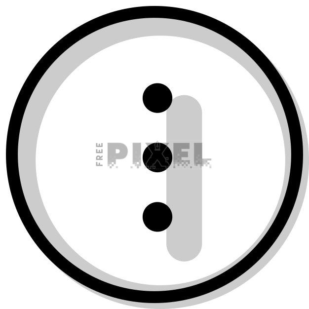 Free Svg - Button With Three Holes | FreePixel.com