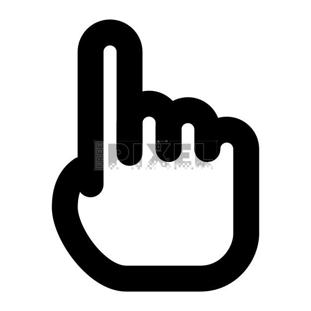 Free Svg - Hand Pointing Up | FreePixel.com