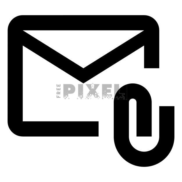 Free Svg - Email Attachment Icon | FreePixel.com