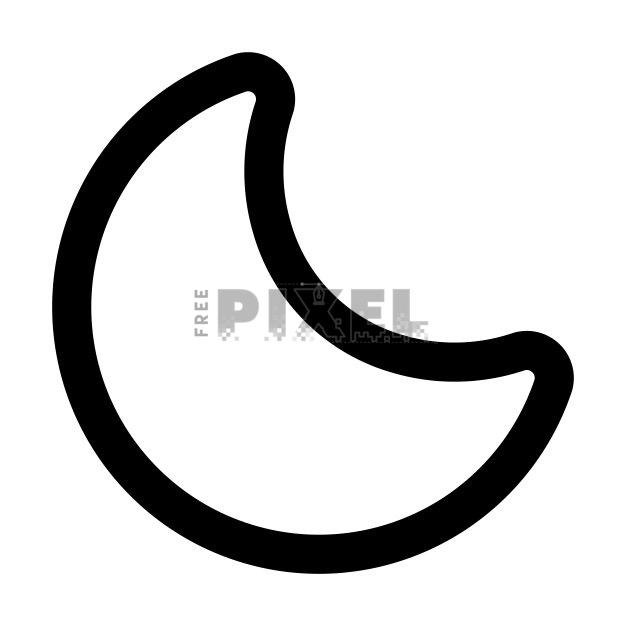Free Svg - Crescent Moon Icon | FreePixel.com