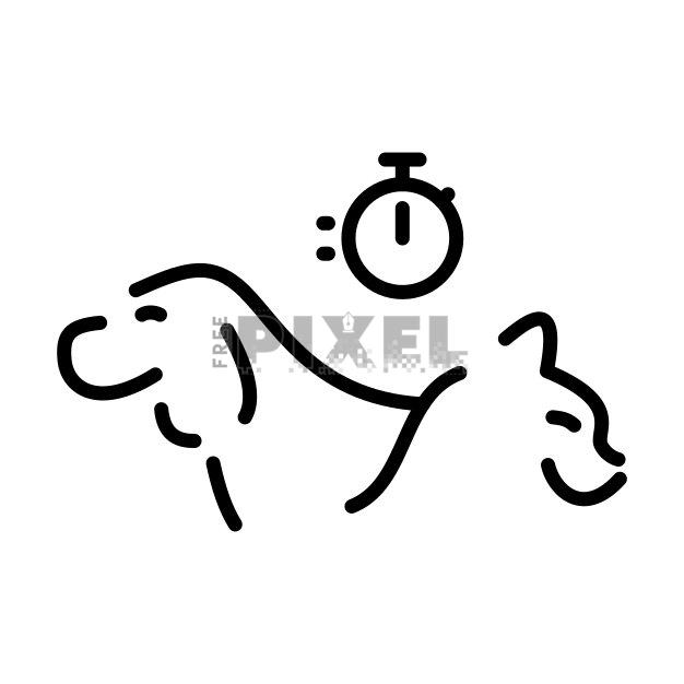 Free Svg - Dog With Stopwatch | FreePixel.com