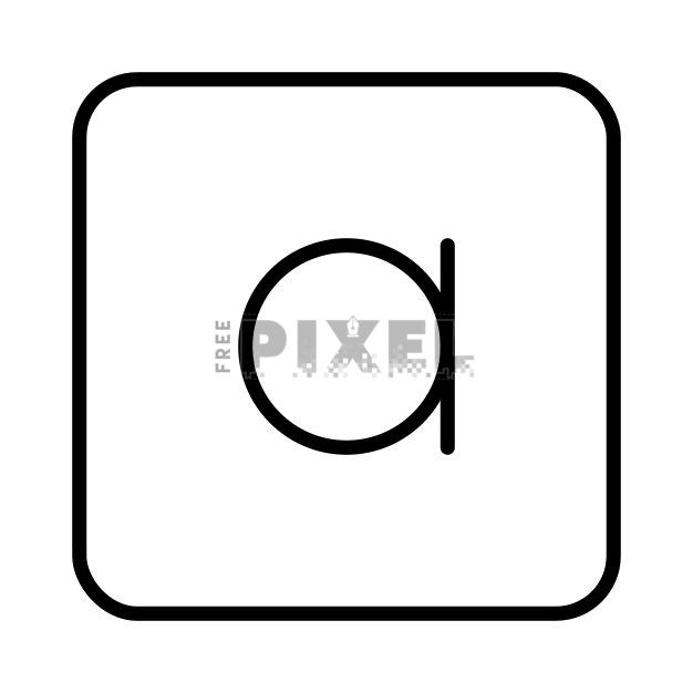 Free - Lowercase Letter A Icon | FreePixel.com