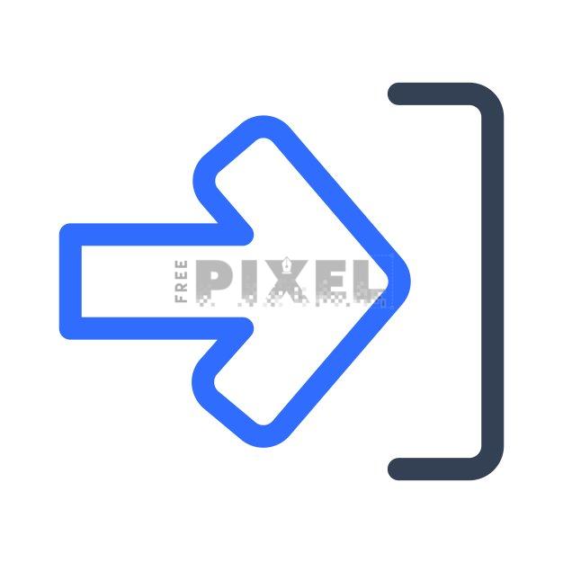 Blue Right Arrow Svg