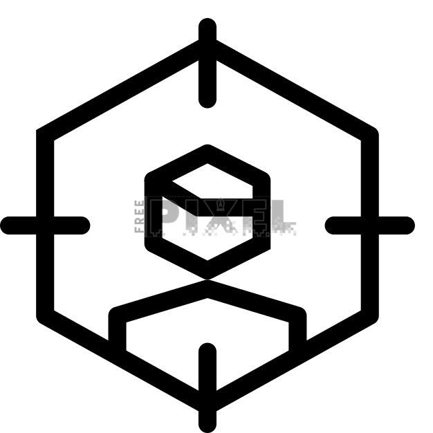 Free - Hexagon Target Icon | FreePixel.com
