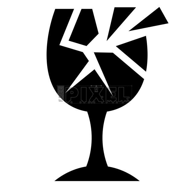 Free Svg - Broken Wine Glass | FreePixel.com