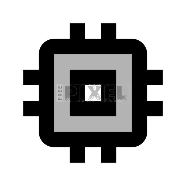 Free Svg - Microchip Icon | FreePixel.com