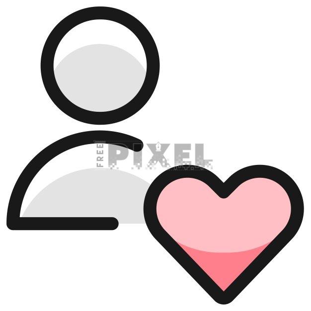 Free Svg - User With Heart | FreePixel.com