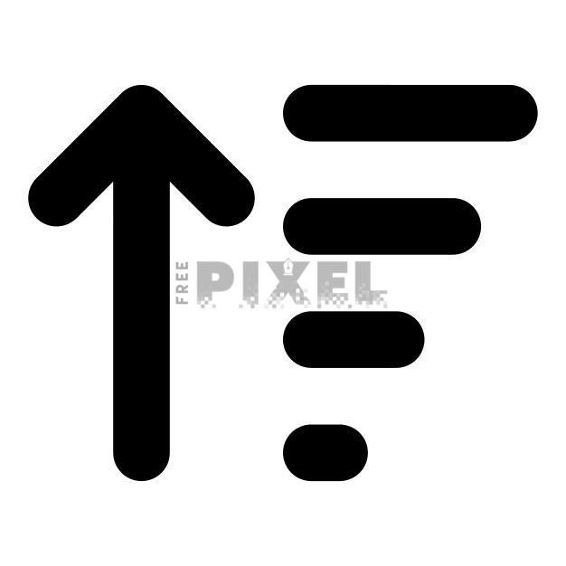 Free Svg - Up Arrow With Three Lines | FreePixel.com