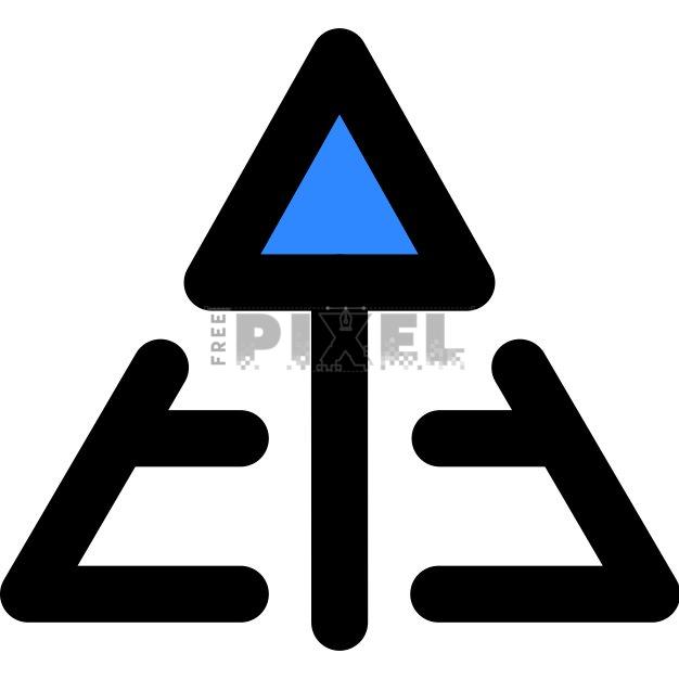 Free Svg - Upward Arrow With Triangle | FreePixel.com