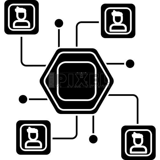 Free Svg - Black And White Distribute Icon. | FreePixel.com