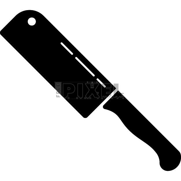 Free Svg - B&W Cleaver Icon In Flat Style. | FreePixel.com