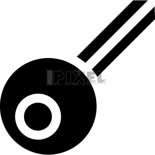 Free Svg - B&W Key Icon In Flat Style. | FreePixel.com