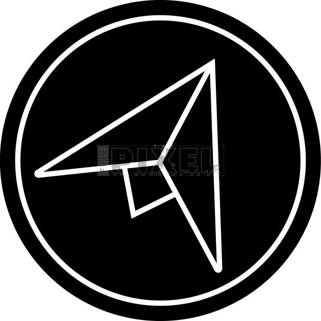 Free Svg - B&W Send Button Icon In Flat Style. | FreePixel.com