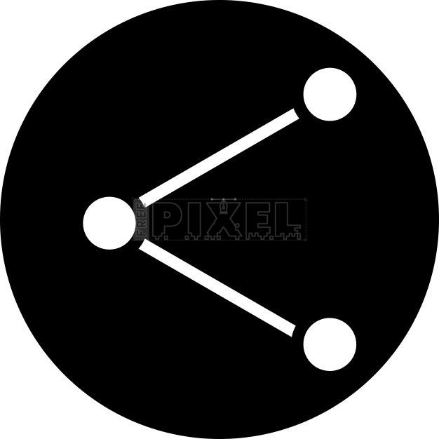 Free Svg - B&W Share Icon In Flat Style. | FreePixel.com