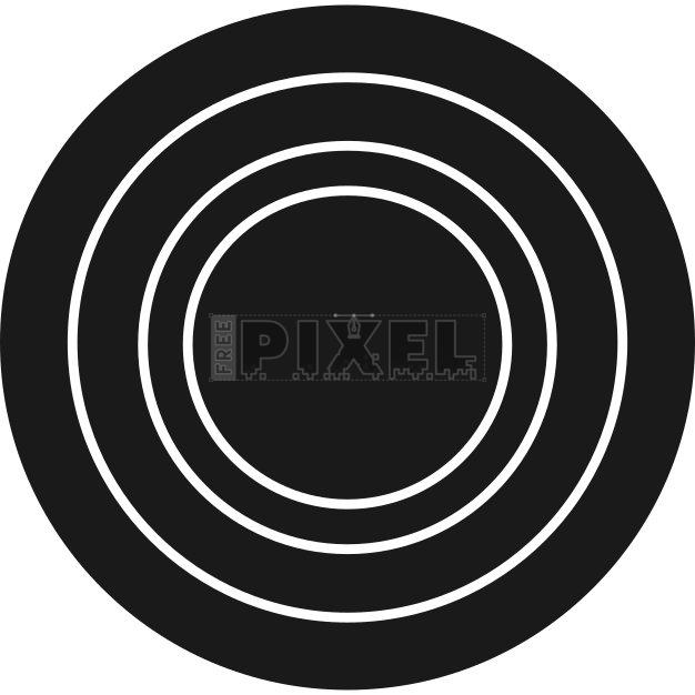 Free Svg - Circular Ring Icon In B&W Color. | FreePixel.com