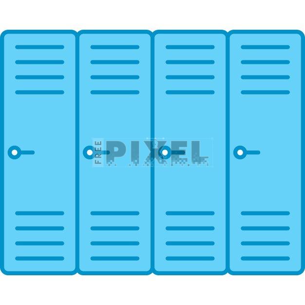 Free Svg - Flat Style Locker Icon In Blue Color. | FreePixel.com