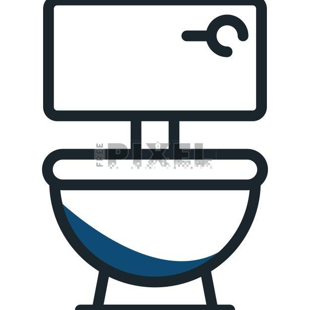 Free Svg - Illustration Of Commode Seat Icon In Flat Style. | FreePixel.com