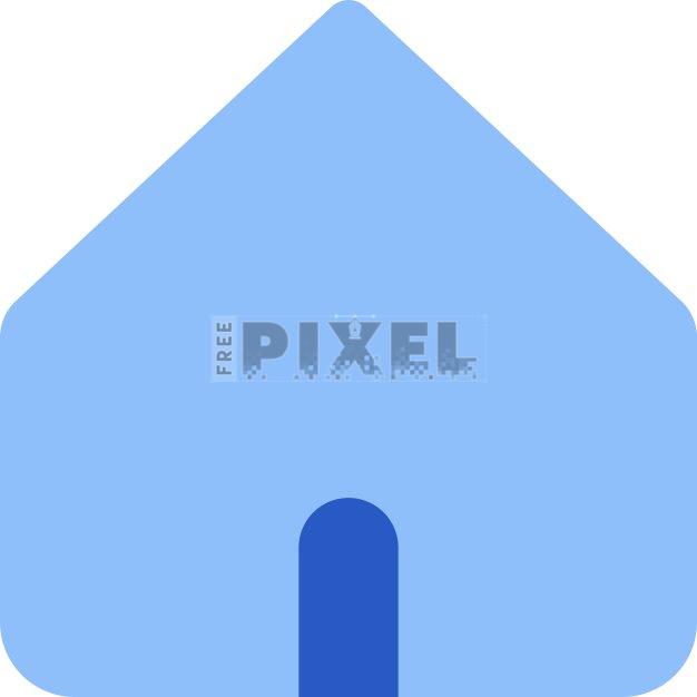 Free Svg - Simple Home Icon In Blue | FreePixel.com