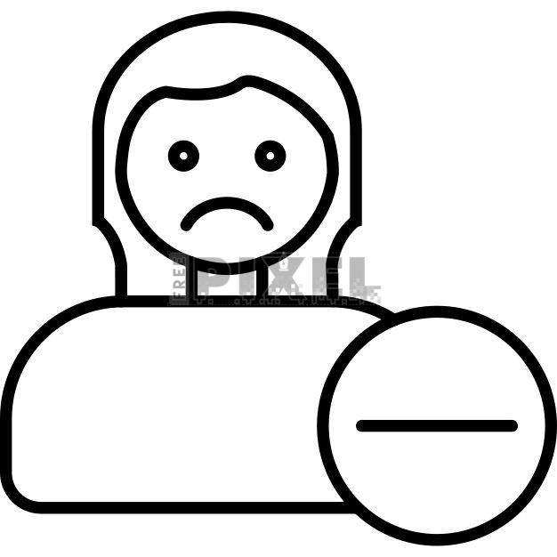 Remove Friend Icon Or Symbol In Line Art. | FreePixel.com