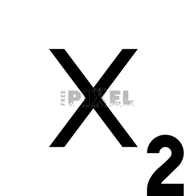 Free - X Squared Symbol | FreePixel.com