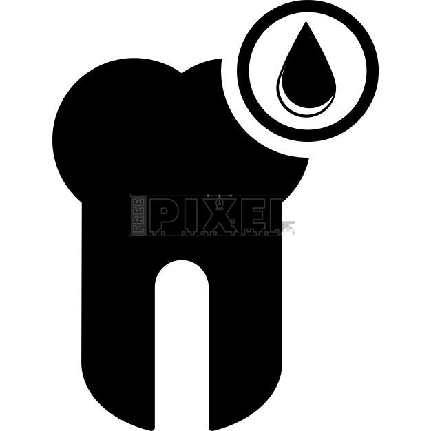 Free - Tooth Bleeding Icon Or Symbol. | FreePixel.com