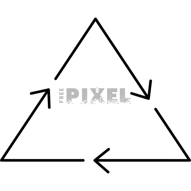 Free Svg - Triangle Rotate Arrow Icon In Black Color. | FreePixel.com