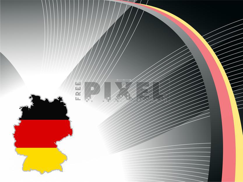 Free Vectors - German Map In Flag Pattern | FreePixel.com