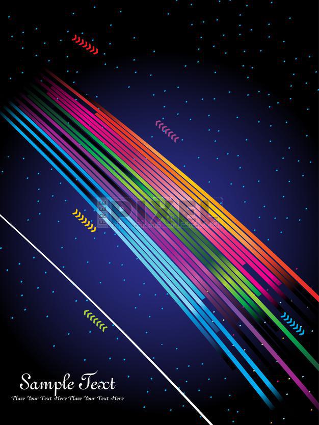 Free Vectors - Blue Background With Rainbow Lines | FreePixel.com