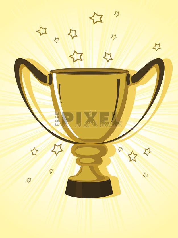 Free Vectors - Abstract Background With Isolated Trophy | FreePixel.com
