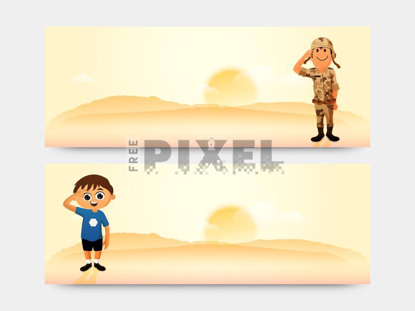 Free Vectors - Creative Website Headers Set With Illustration Of ...
