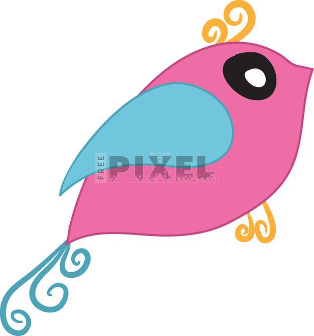 Free Icons - Cute Vector Illustration Of Cartoon Birds. | FreePixel.com