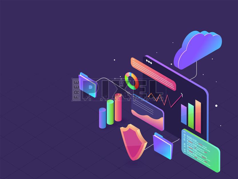 Free Vectors - Data Management And Security Concept, Web Browser ...