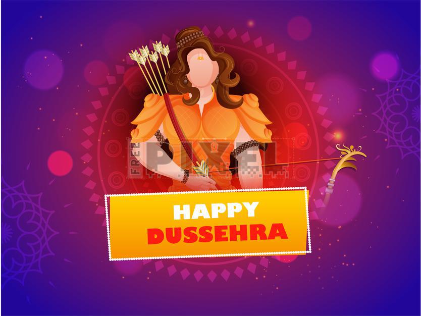 Free Vectors - Happy Dussehra Celebration Poster Design With ...