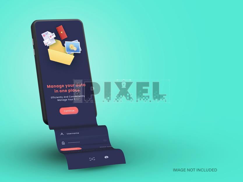 Free 3d - Realistic Smartphone With Scrolling Screen Of Data Storage On ...