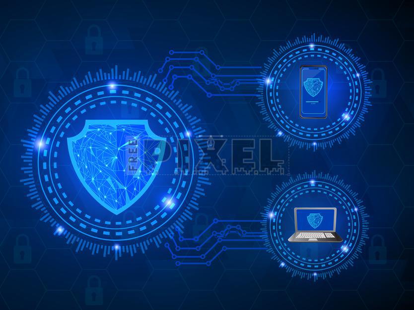 Free Vectors - Technology Security Concept. Cyber Security Background ...