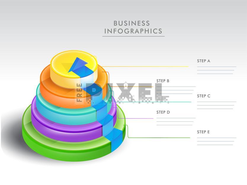 Free Vectors - 3D Concentric Circles With Five Different Steps For ...