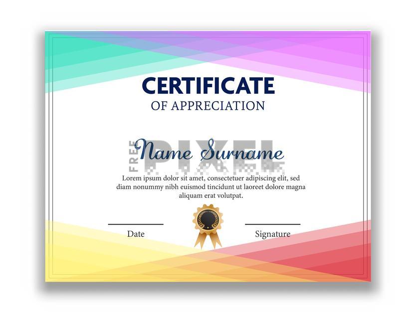 Free Vectors - Abstract Certificate Of Appreciation Award Template ...