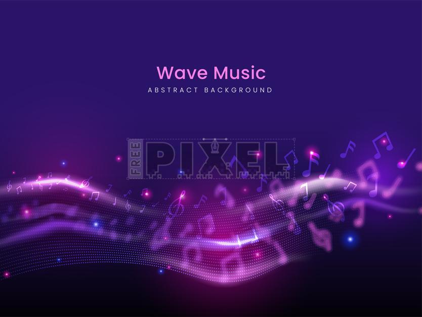 Free Vectors - Abstract Wavy Motion Background With Music Notes ...