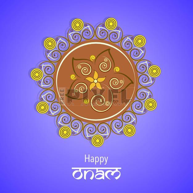 Free Vectors - Beautiful Rangoli Decorated With Flowers And Stylish ...