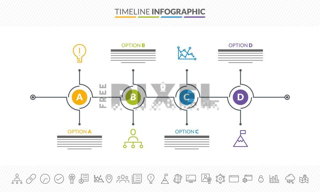 Free Vectors - Colorful Roadmap Timeline Infographics Layout With 4 ...