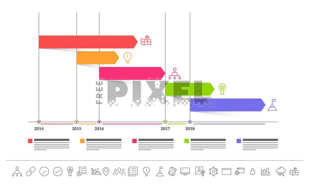 Free Vectors - Colorful Roadmap Timeline Infographics Layout With 5 ...