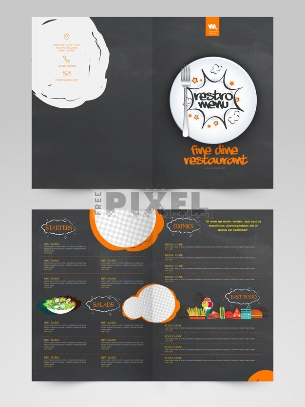 Free Vectors - Creative Restaurant Menu Card Design With Front And Back ...
