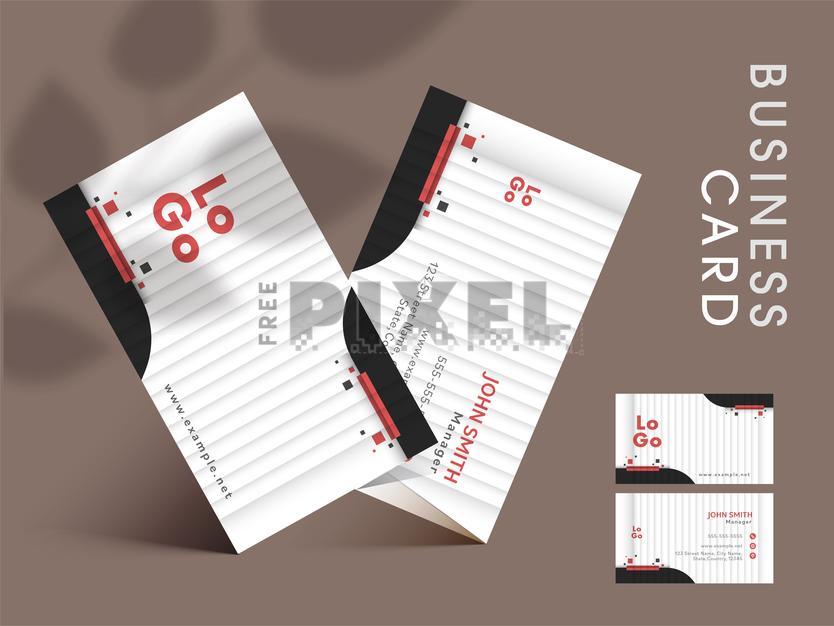 Free Vectors - Editable Business Card Templates With Strip Pattern In ...
