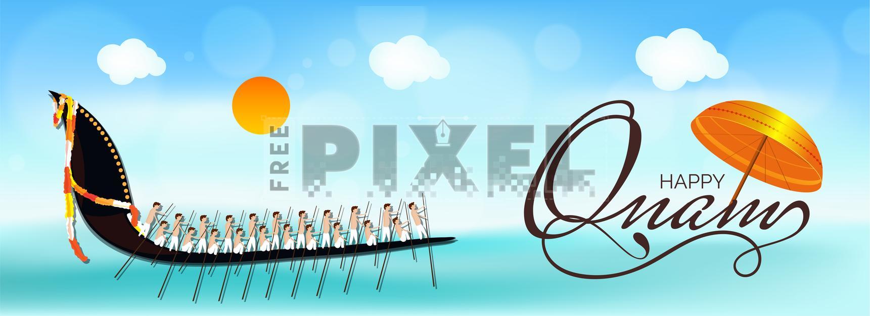 Free Vectors - Happy Onam Header Or Banner Design With Traditional ...