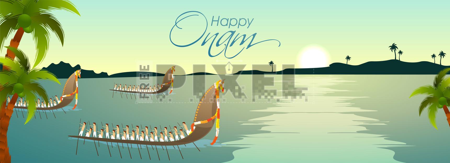 Free Vectors - Header Or Banner Design For Onam Festival Celebration ...
