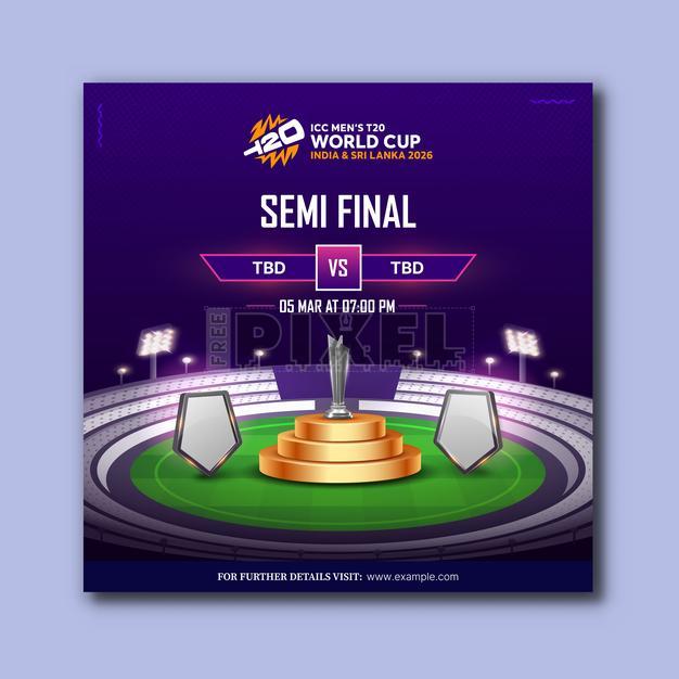 Free Vectors - ICC Men's T20 World Cup India And Sri Lanka 2026 Cricket ...