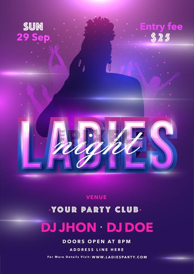 Club Party Invitation Background