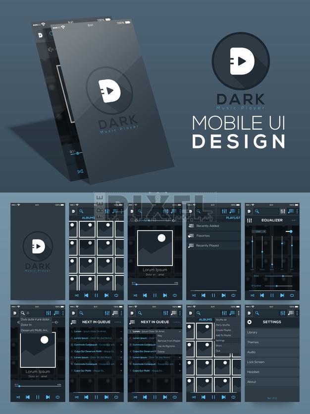 Free Vectors - Mobile User Interface Kit With Different Screens Of ...