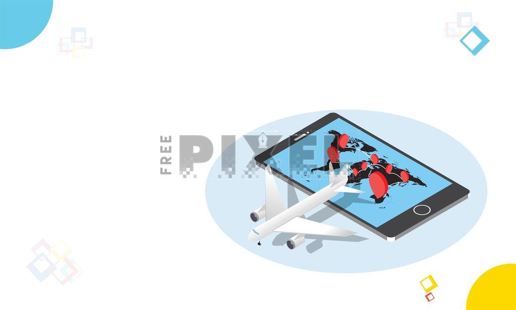 Free Vectors - Online Location Tracking System, Air Cargo Delivery ...