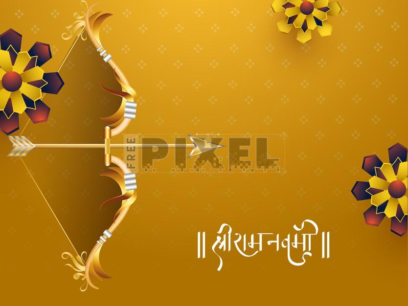 Free Vectors - Shri Ram Navami (Birthday Of Lord Rama) Celebration ...